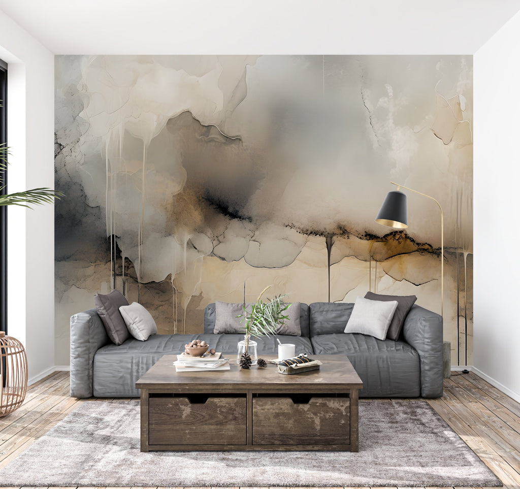 Amber Drift — Abstract Luxury Wallpaper Mural