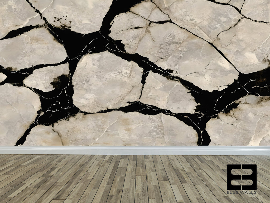 Onyx & Cream — Luxe Textures Luxury Wallpaper Mural – ELLE WALLS
