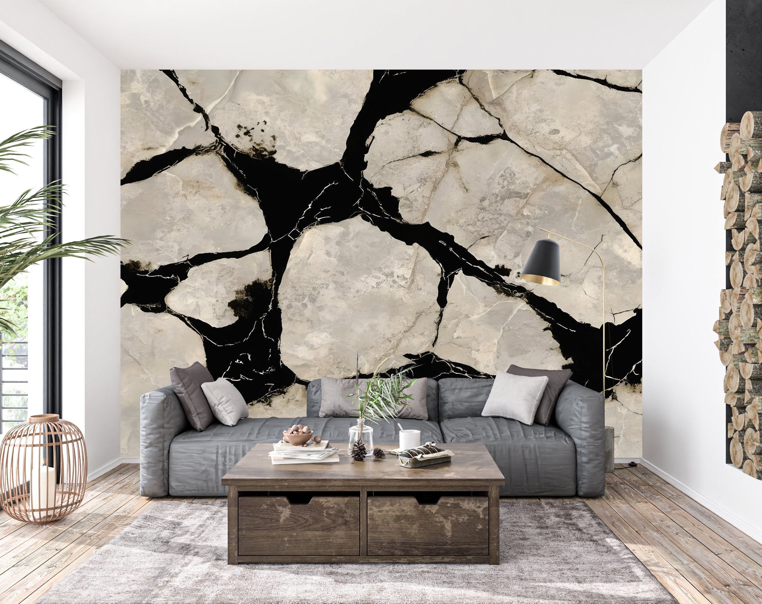 Onyx & Cream — Luxe Textures Luxury Wallpaper Mural