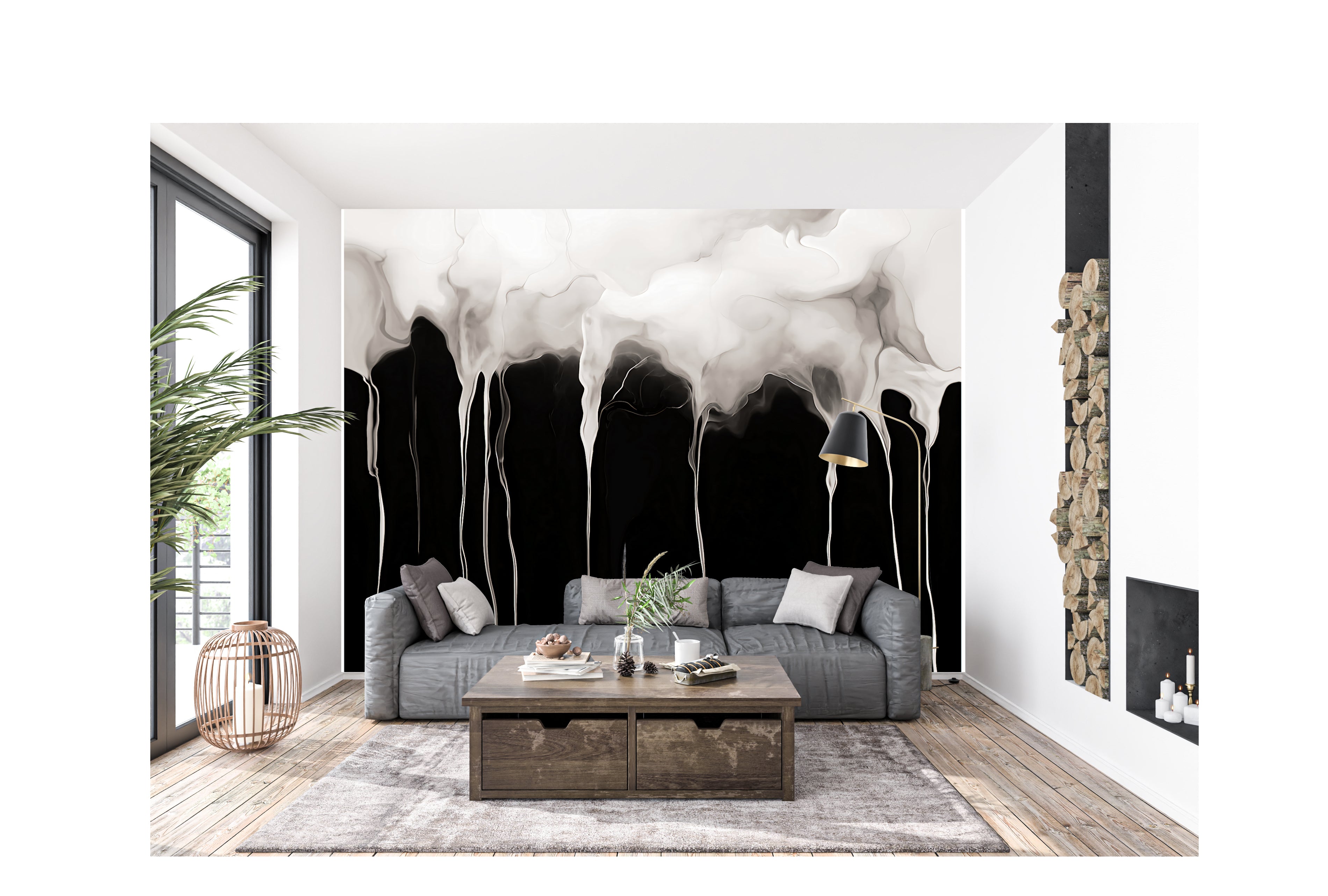 Surrender of Light  —  Abstract Luxury Wallpaper Mural