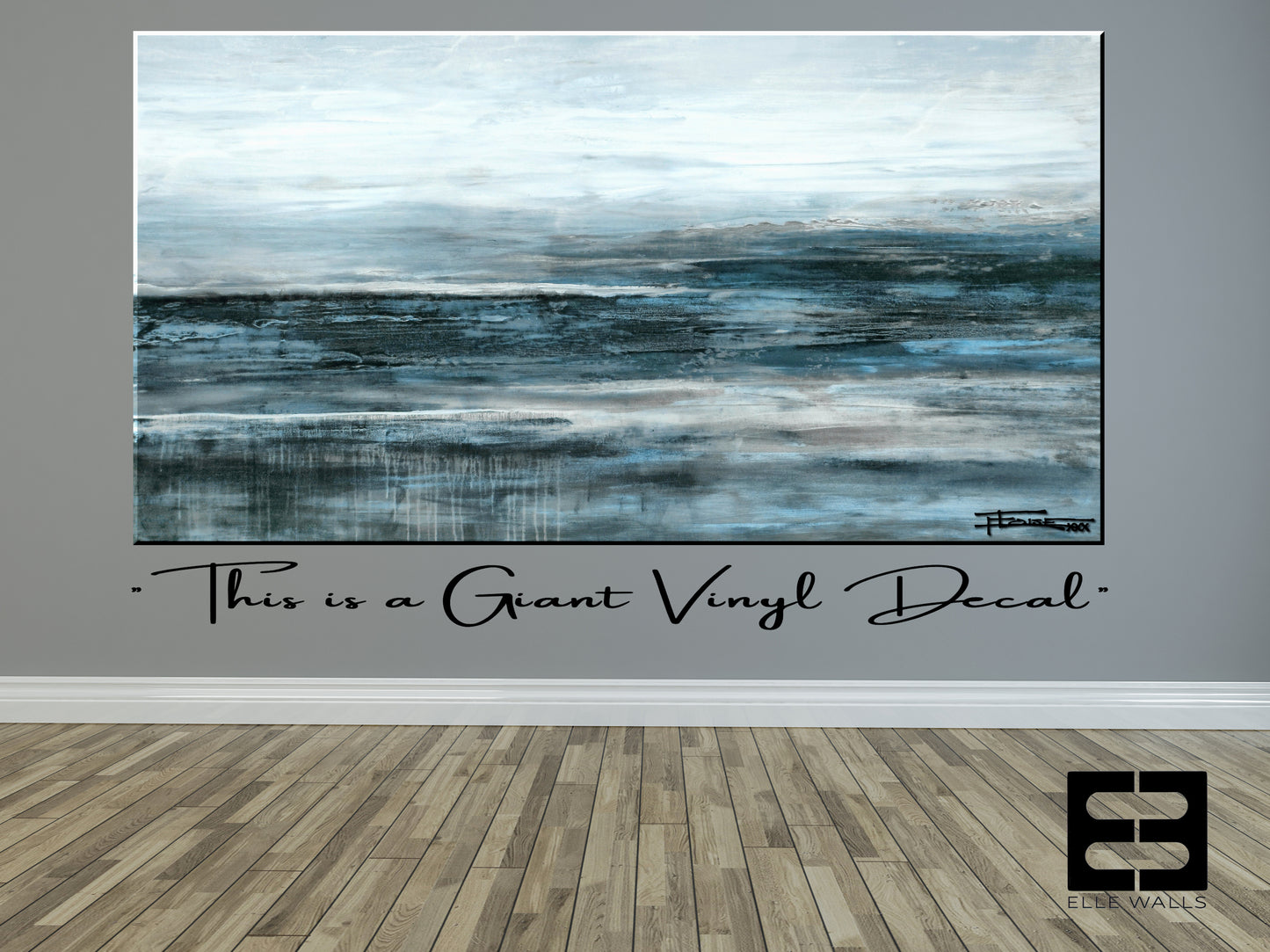 MISTY BLUE- Giant Wall Art Decal