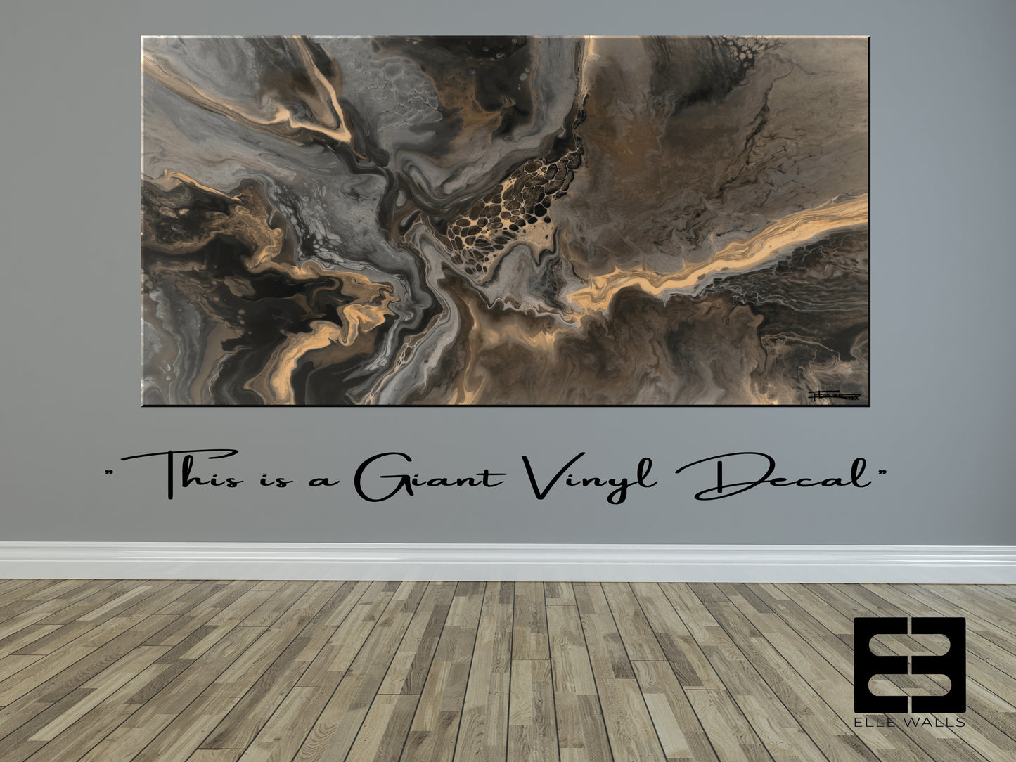 BLACK AND TAN- Giant Wall Art Decal