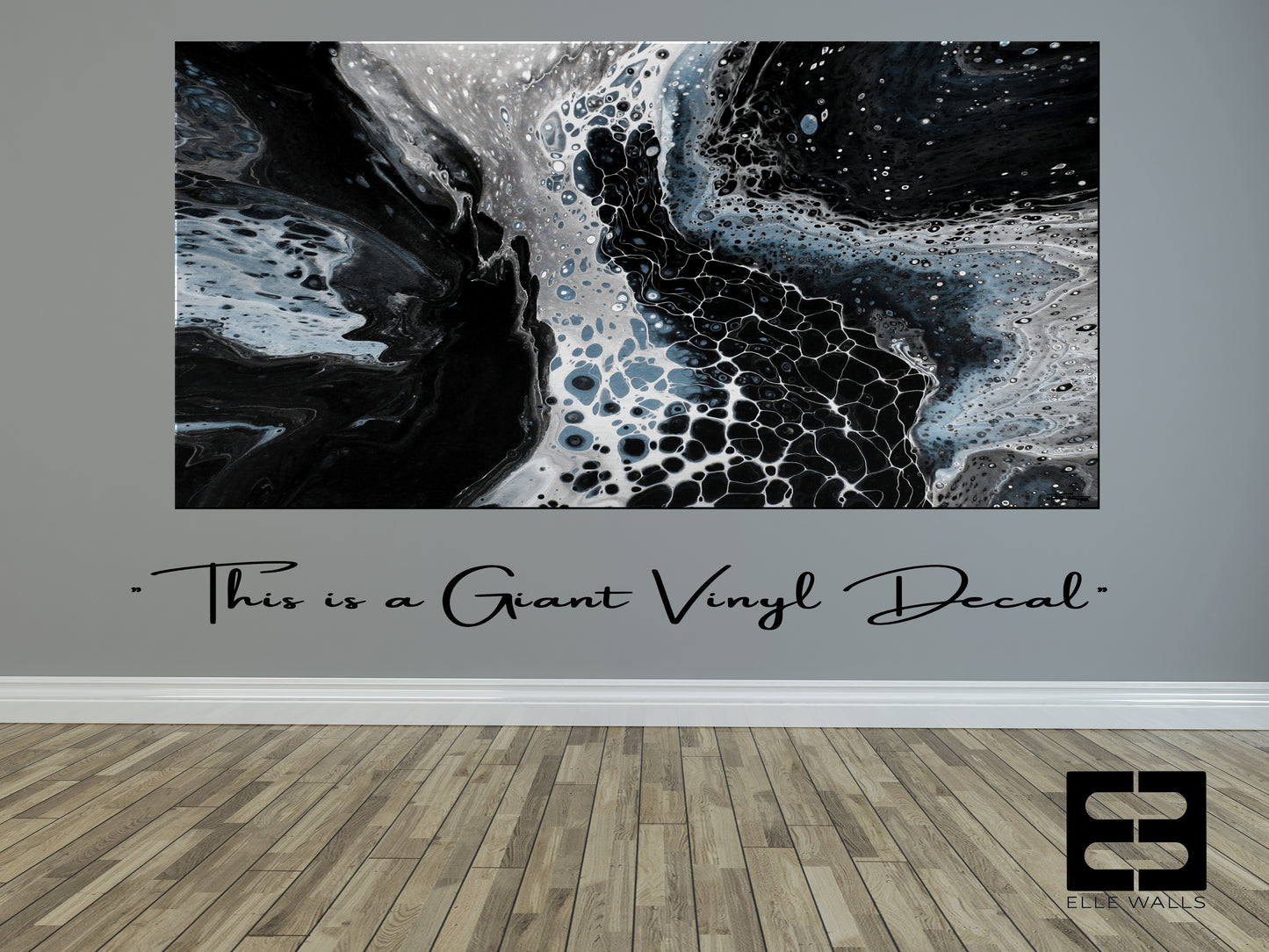 BLACK AND BLUE - Giant Wall Art Decal