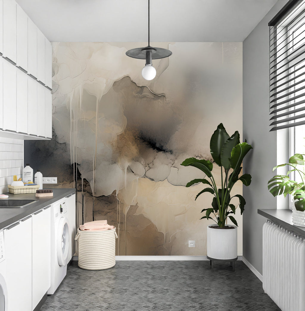 Amber Drift — Abstract Luxury Wallpaper Mural