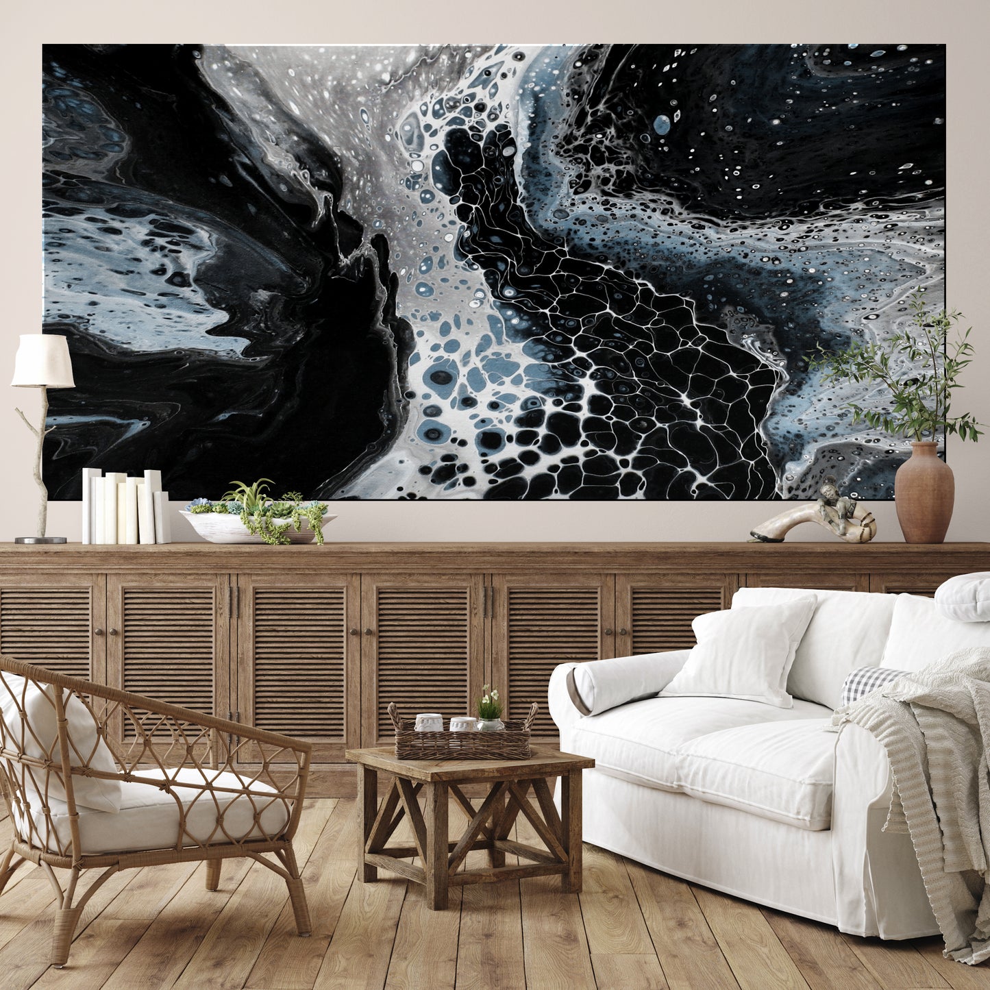 BLACK AND BLUE - Giant Wall Art Decal