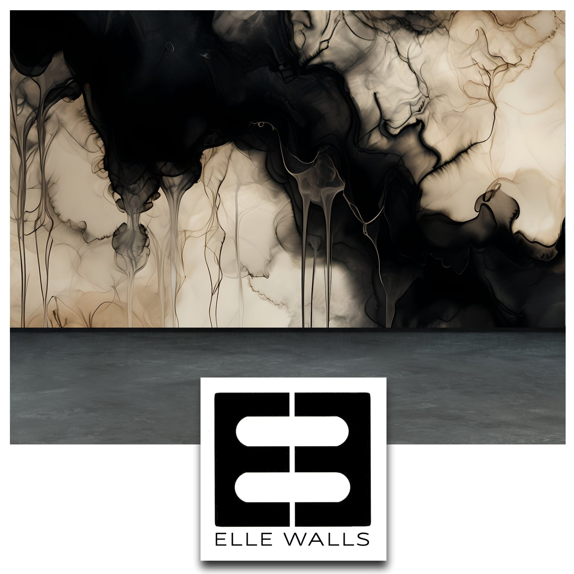 Ink & Ivory — Abstract Luxury Wallpaper Mural