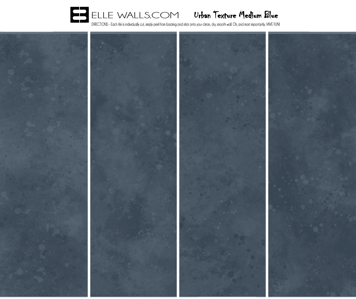 Urban Textured Tile - Medium Blue