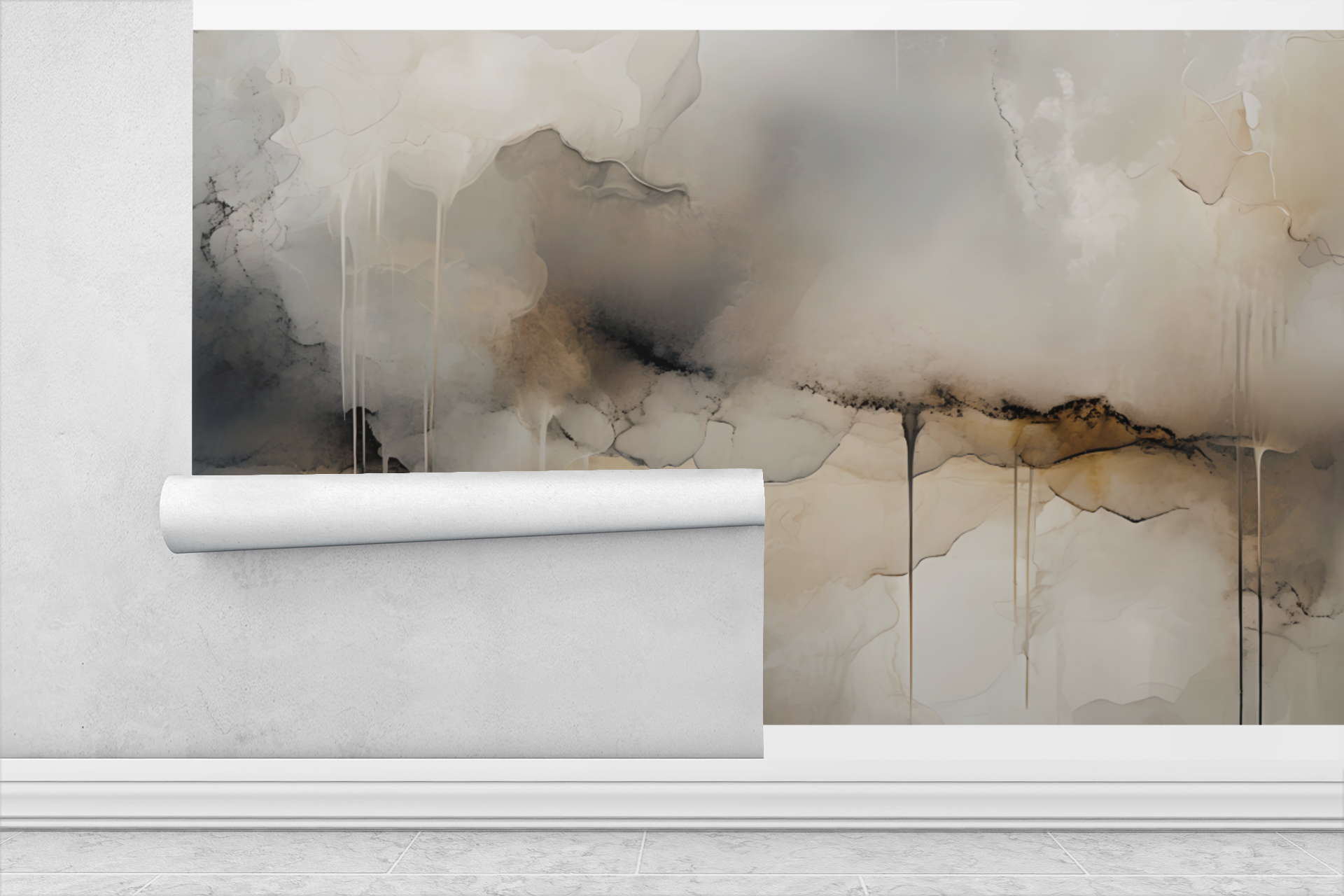 Amber Drift — Abstract Luxury Wallpaper Mural