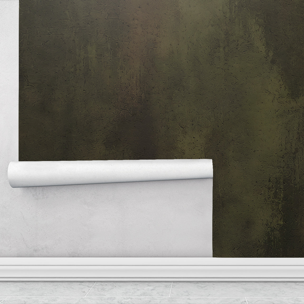 Worn Olive  —  Luxe Textures Luxury Wallpaper Mural