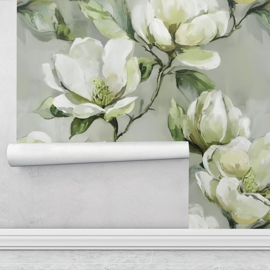 Magnolia Bloom —  Bold Florals Luxury Wallpaper