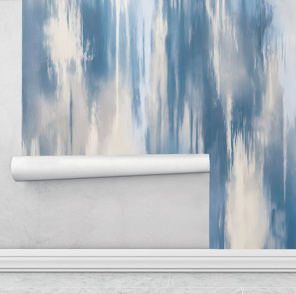 Soft Washed Ikat - Abstract Luxury Wallpaper Murals