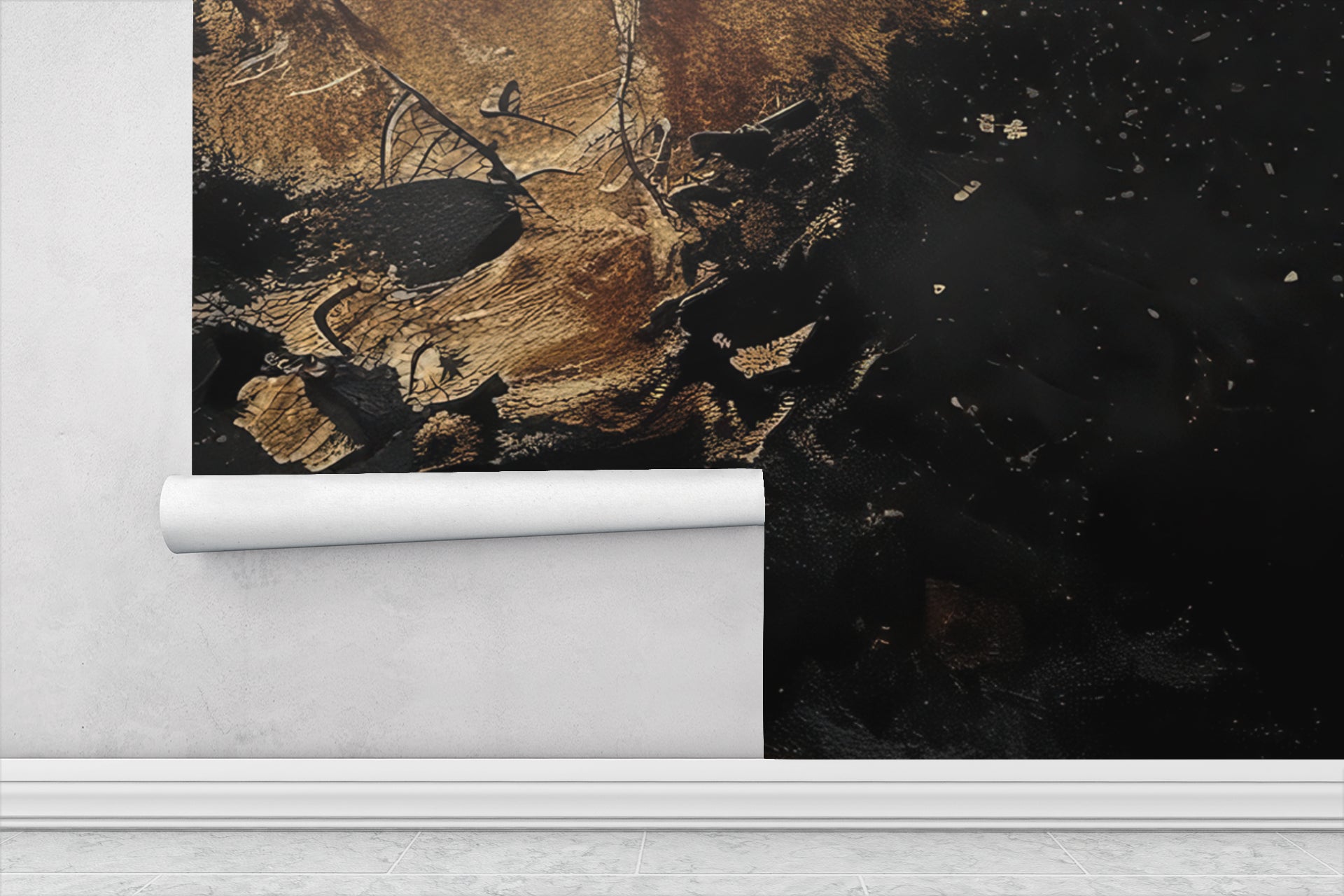 Burnished Void —  Luxe Textures Luxury Wallpaper