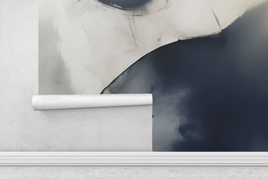 Indigo Drift — Abstract Luxury Wallpaper Mural