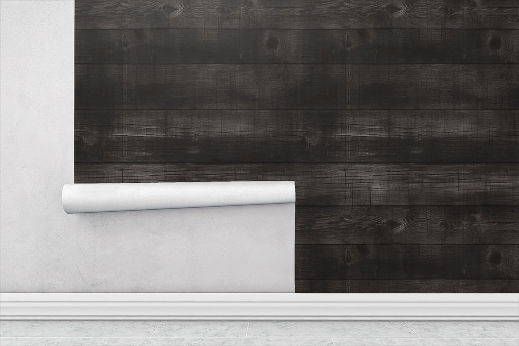 Ebony Plank — Rustic Farmhouse Luxury Wallpaper Mural