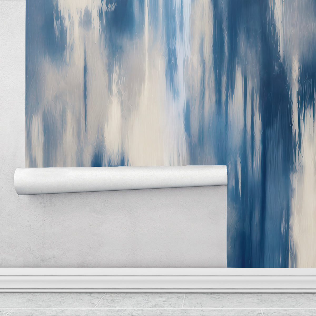 Bold Washed Ikat - Abstract Luxury Wallpaper Murals