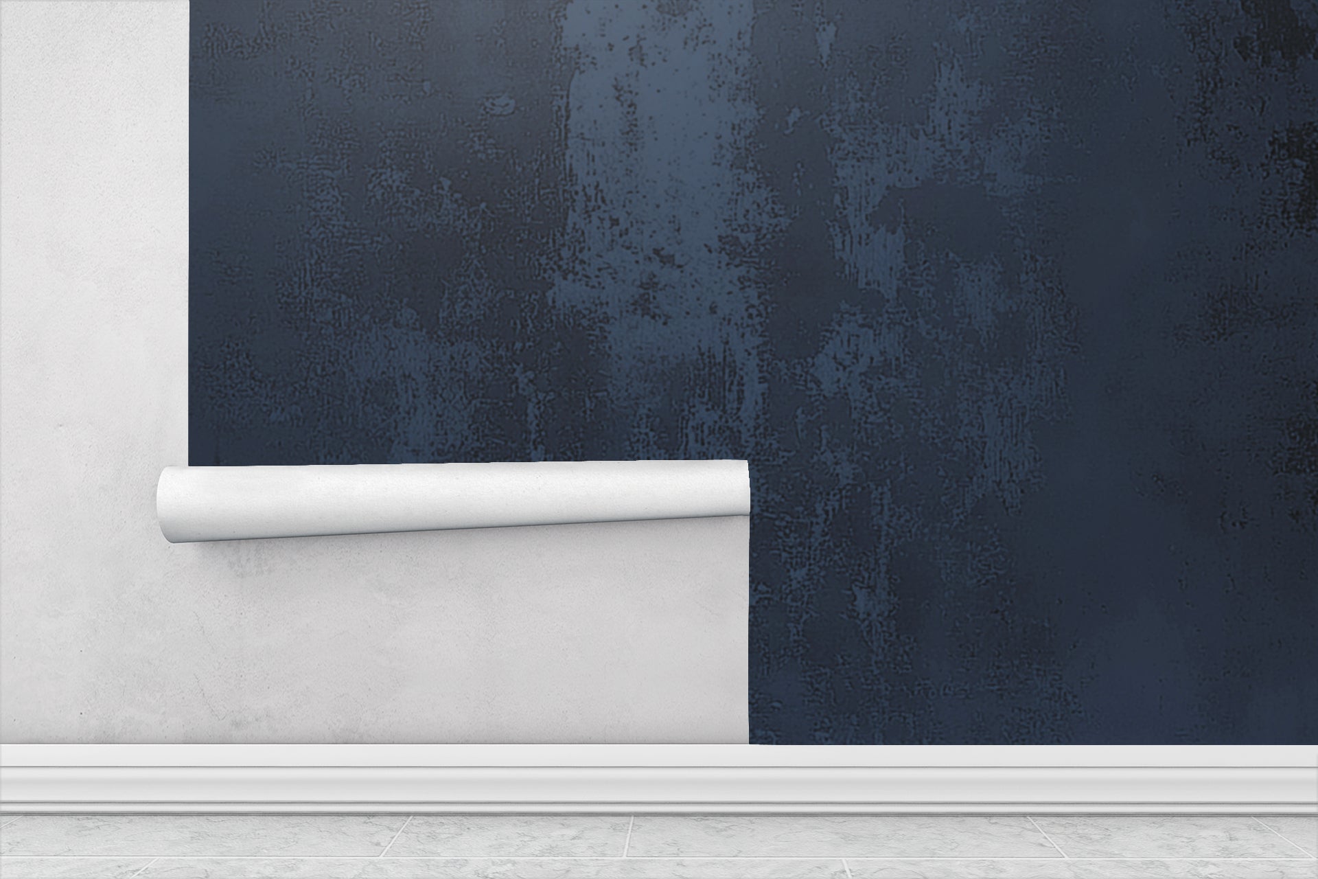 Navy Plaster — Luxe Textures Luxury Wallpaper Mural