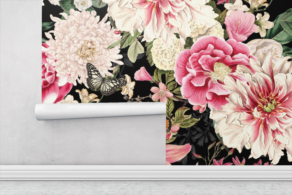 Floral Fantasy Blooms & Butterflies — Bold Florals Luxury Wallpaper Mural