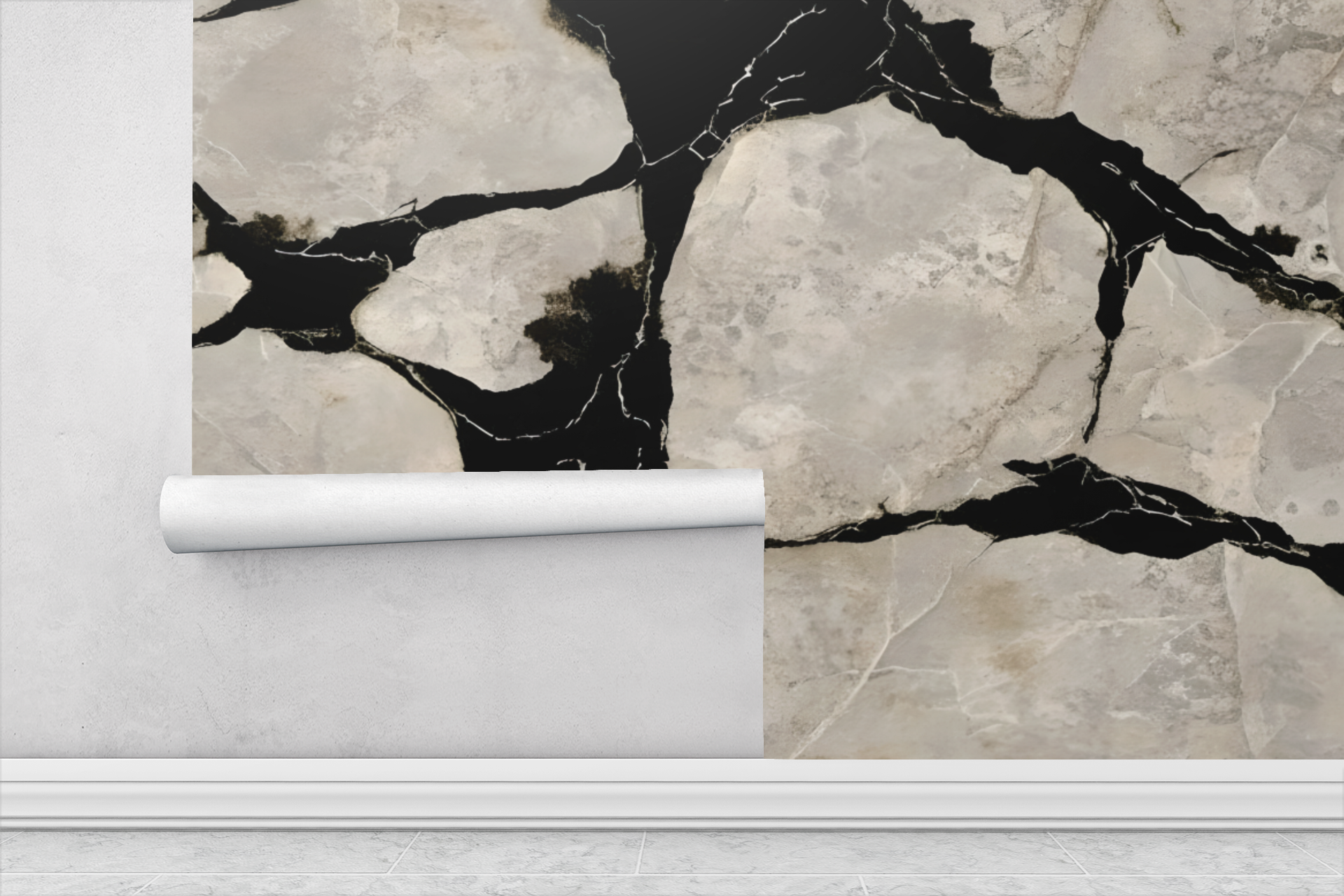 Onyx & Cream — Luxe Textures Luxury Wallpaper Mural