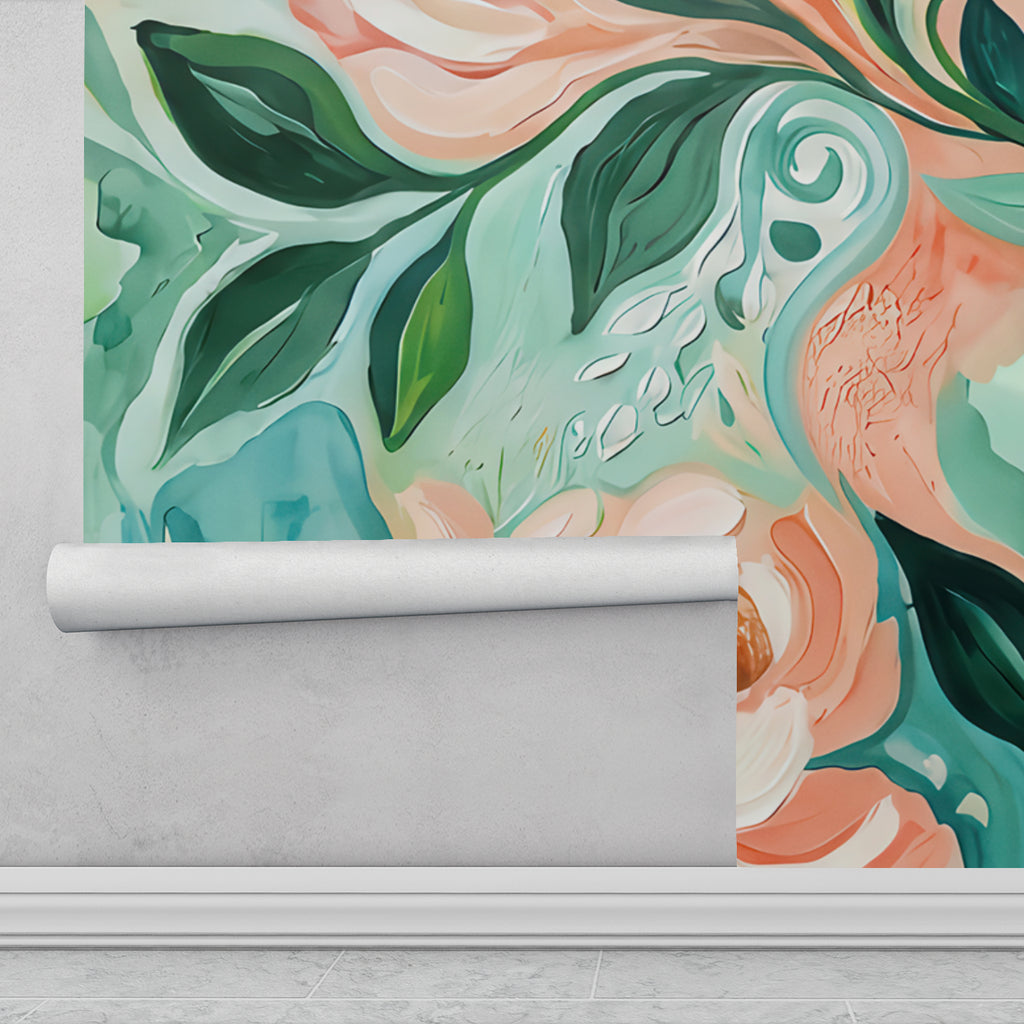Coral Waltz —  Bold Florals Luxury Wallpaper