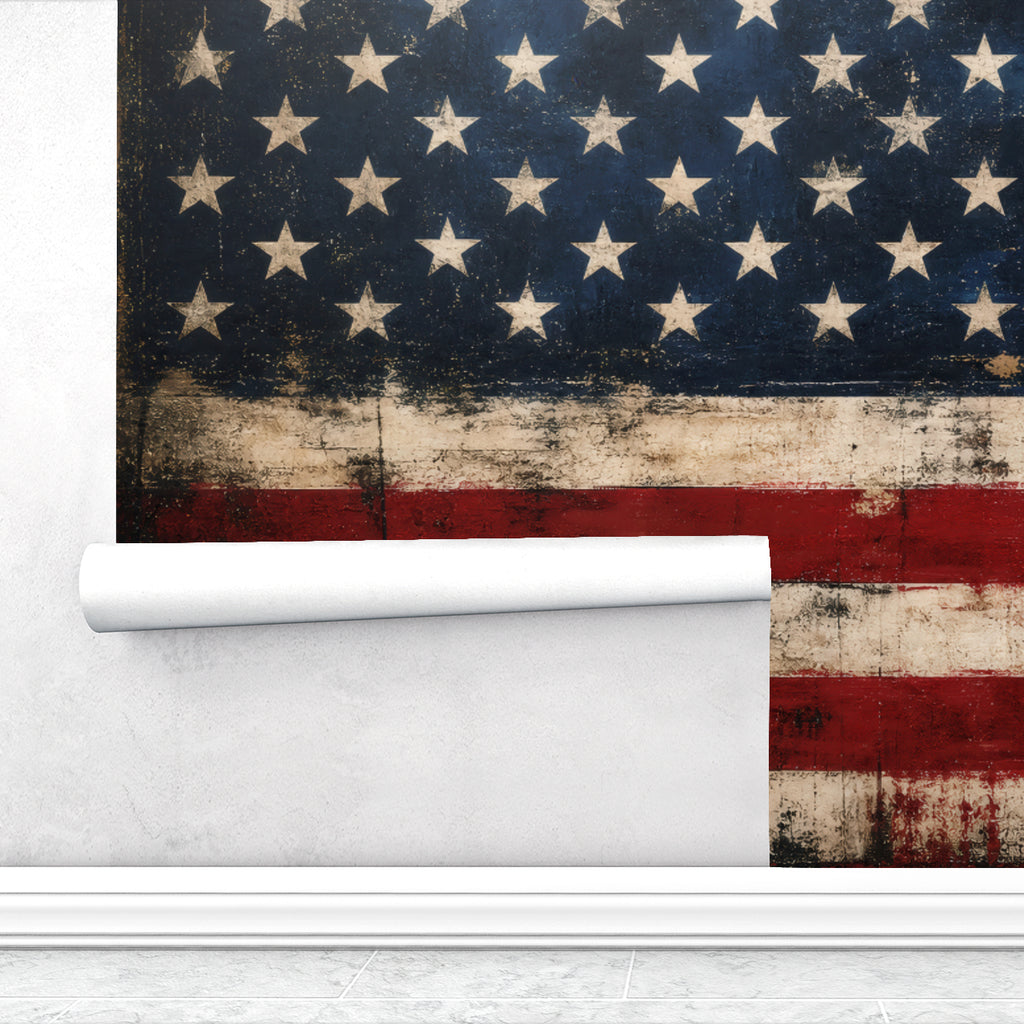 Old Glory — Rustic Farmhouse Luxury Wallpaper Mural