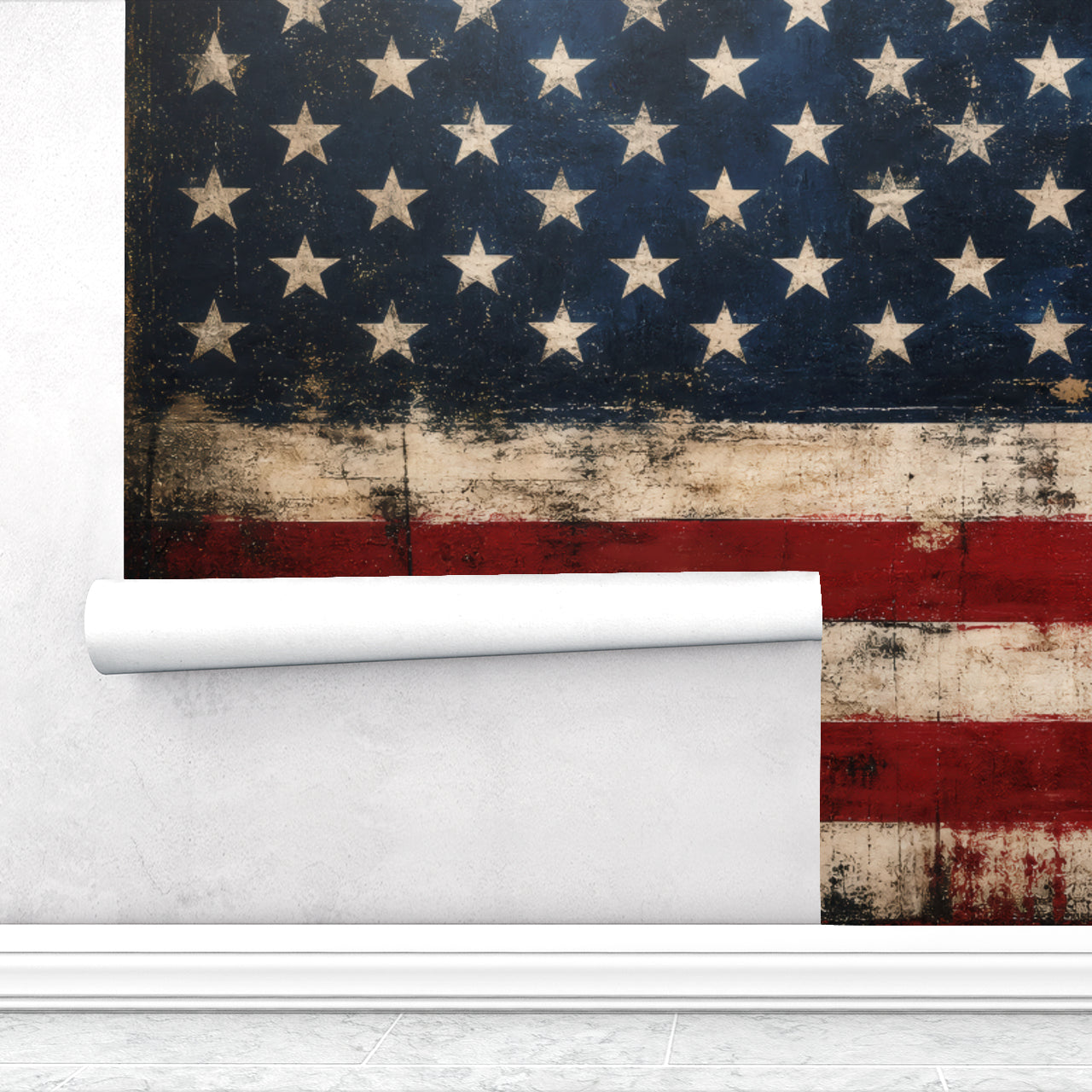 Old Glory — Rustic Farmhouse Luxury Wallpaper Mural