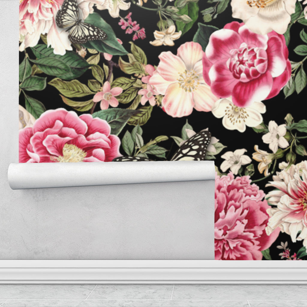 Butterfly Garden  —  Bold Florals Luxury Wallpaper