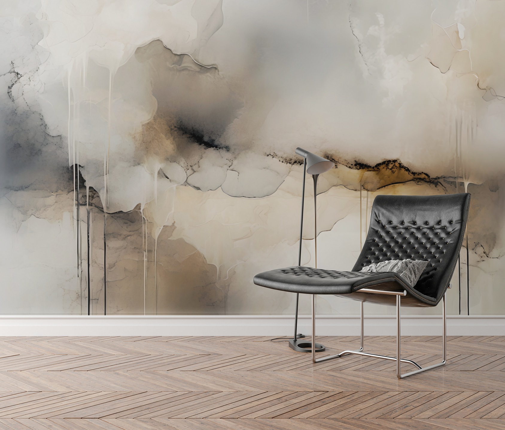 Amber Drift — Abstract Luxury Wallpaper Mural