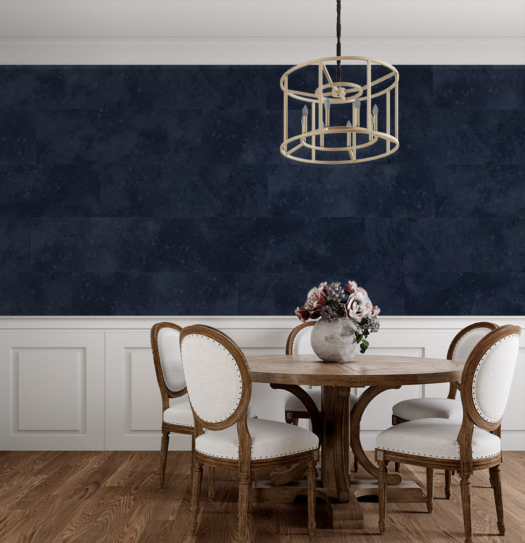 Urban Textured Wallpaper Tiles - Navy Blue