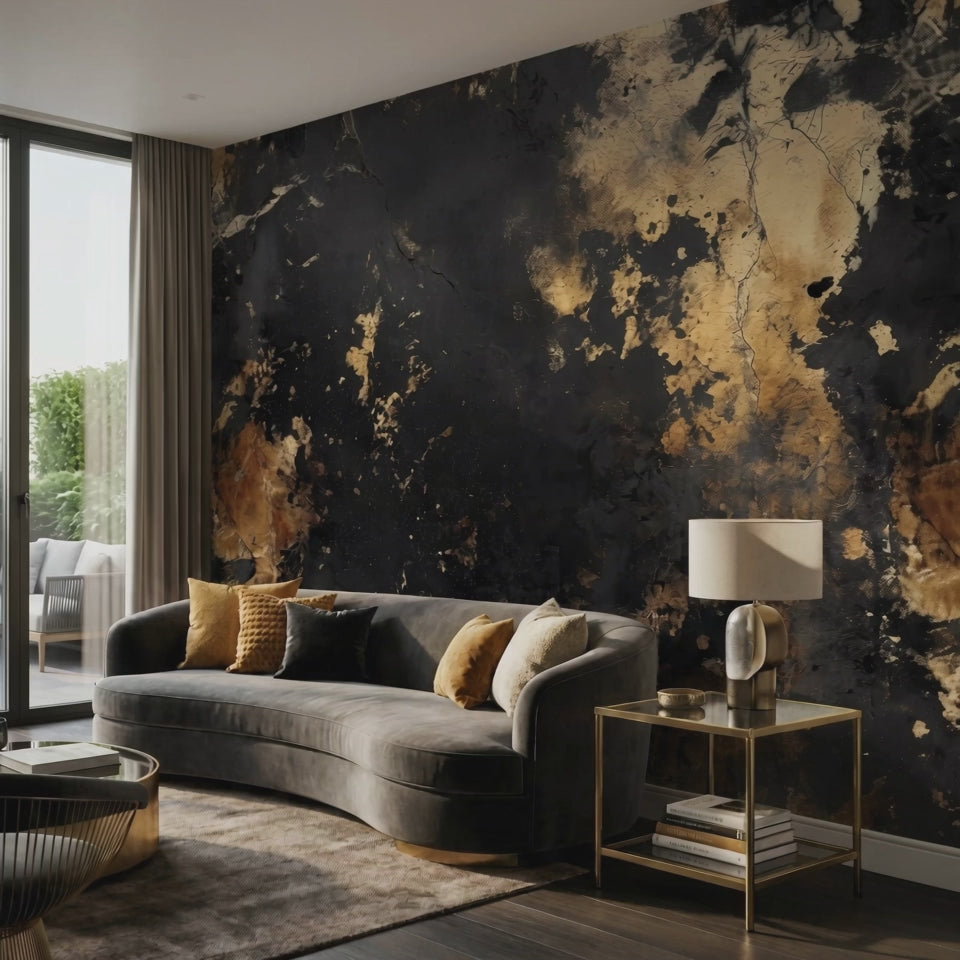 Burnished Void —  Luxe Textures Luxury Wallpaper