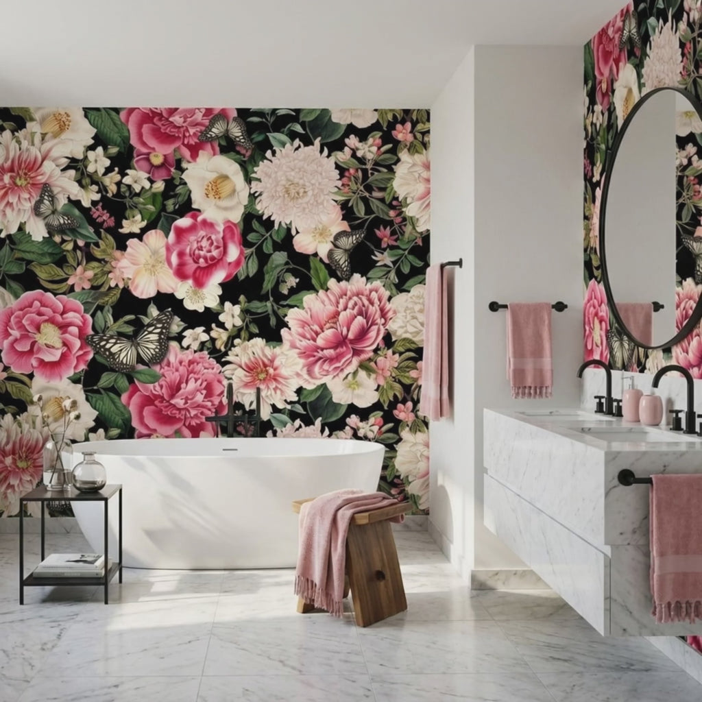 Butterfly Garden  —  Bold Florals Luxury Wallpaper