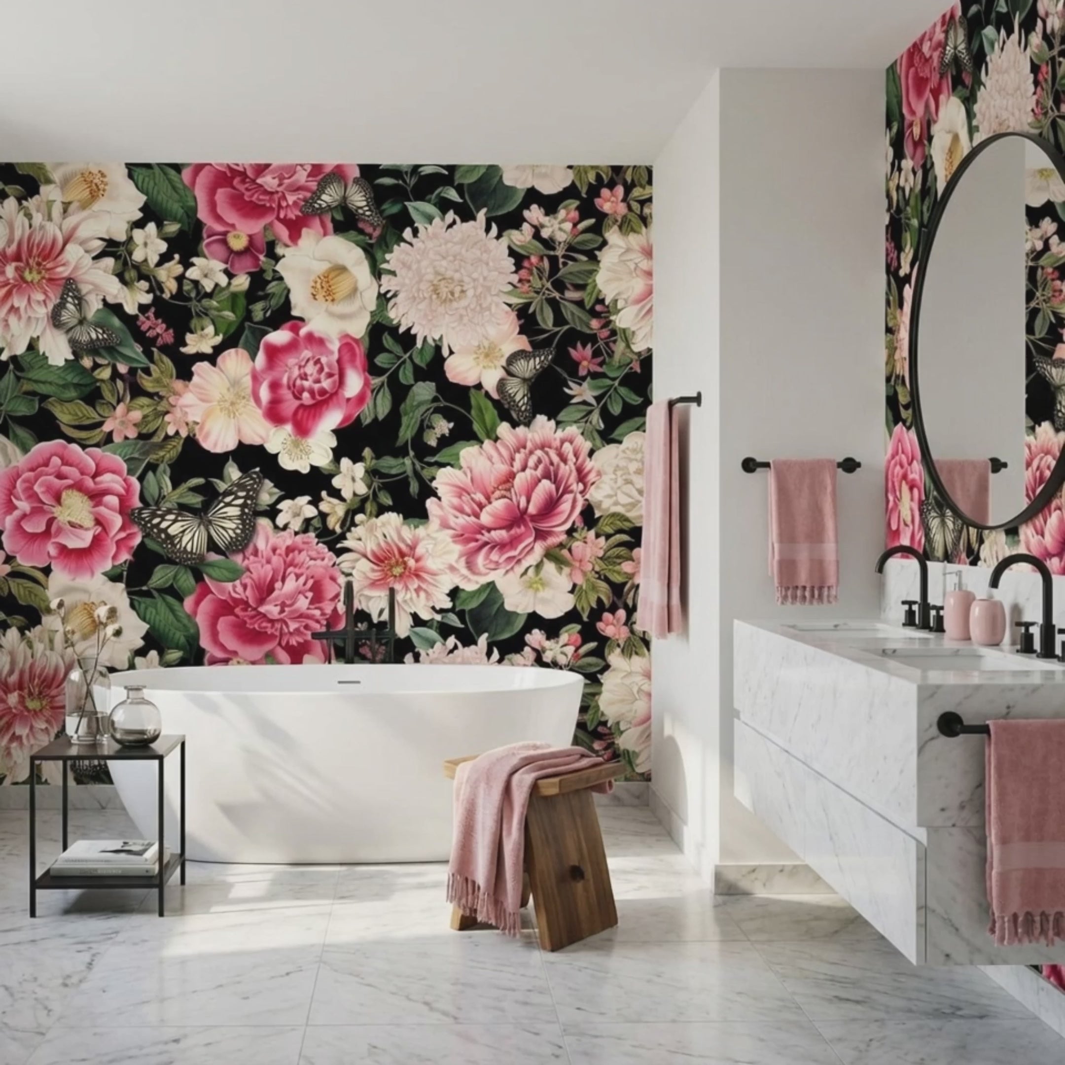 Butterfly Garden  —  Bold Florals Luxury Wallpaper