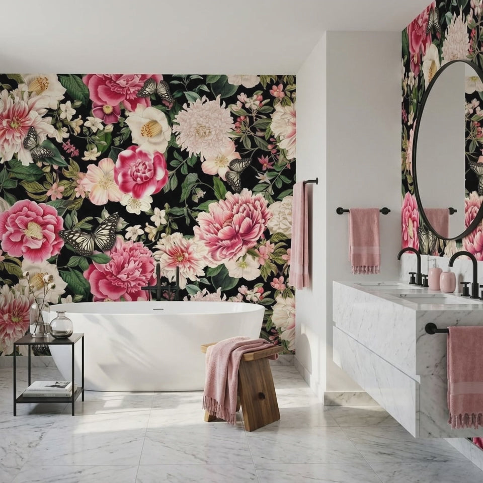 Butterfly Garden  —  Bold Florals Luxury Wallpaper