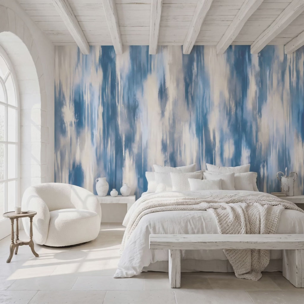Soft Washed Ikat - Abstract Luxury Wallpaper Murals
