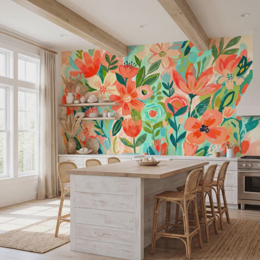 Happy Daisies —  Bold Florals Luxury Wallpaper