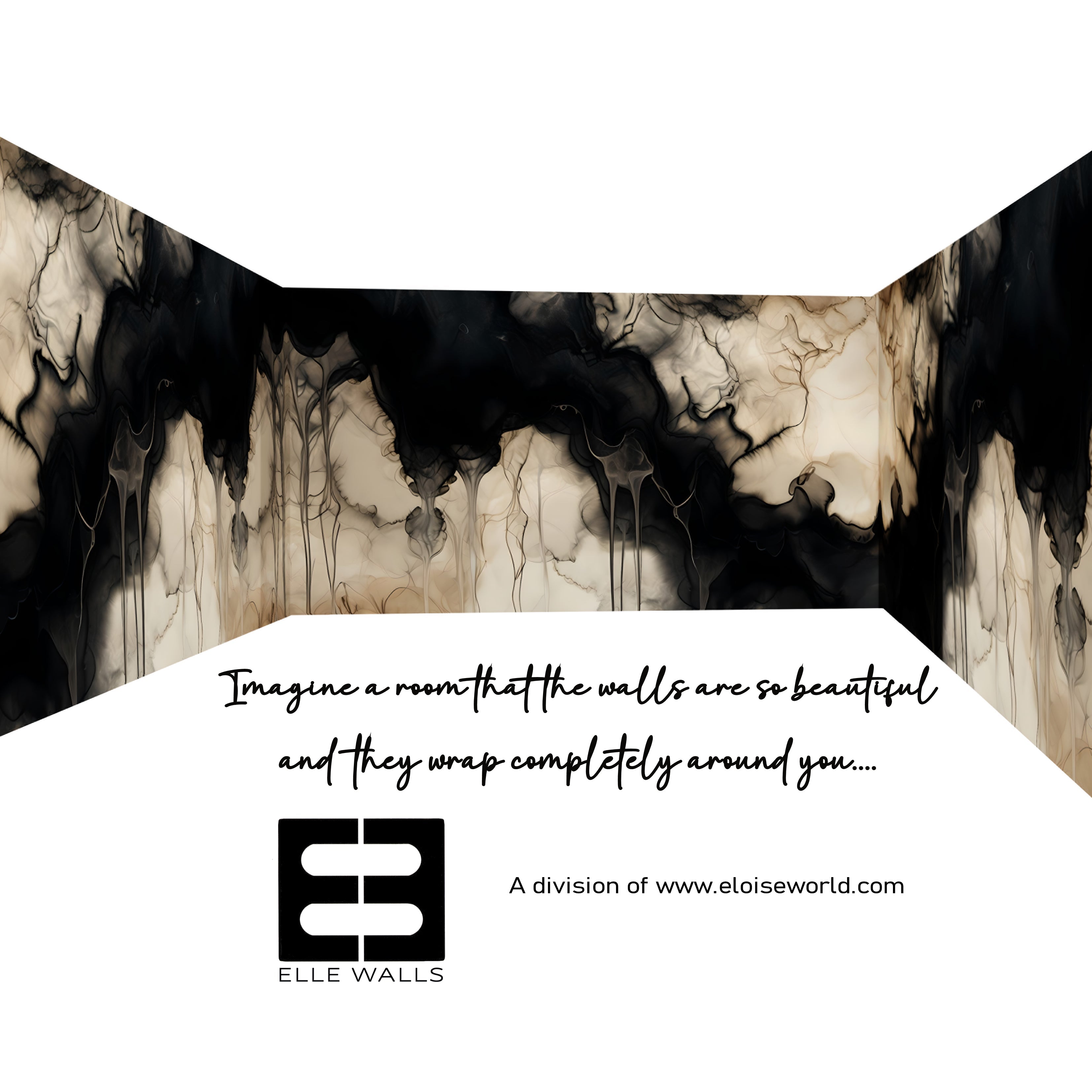 Ink & Ivory — Abstract Luxury Wallpaper Mural