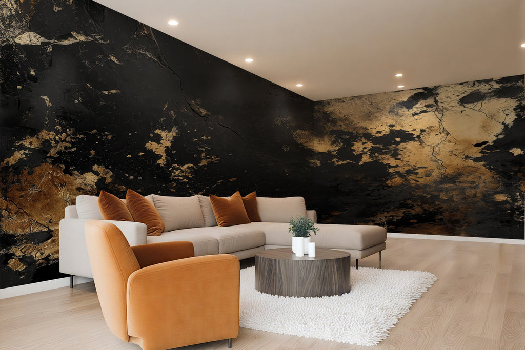 Burnished Void —  Luxe Textures Luxury Wallpaper