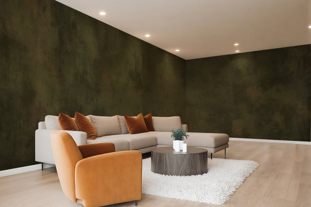 Worn Olive  —  Luxe Textures Luxury Wallpaper Mural