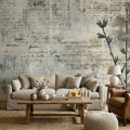 Archival Bloom  —  Rustic Farmhouse Wallpaper Mural