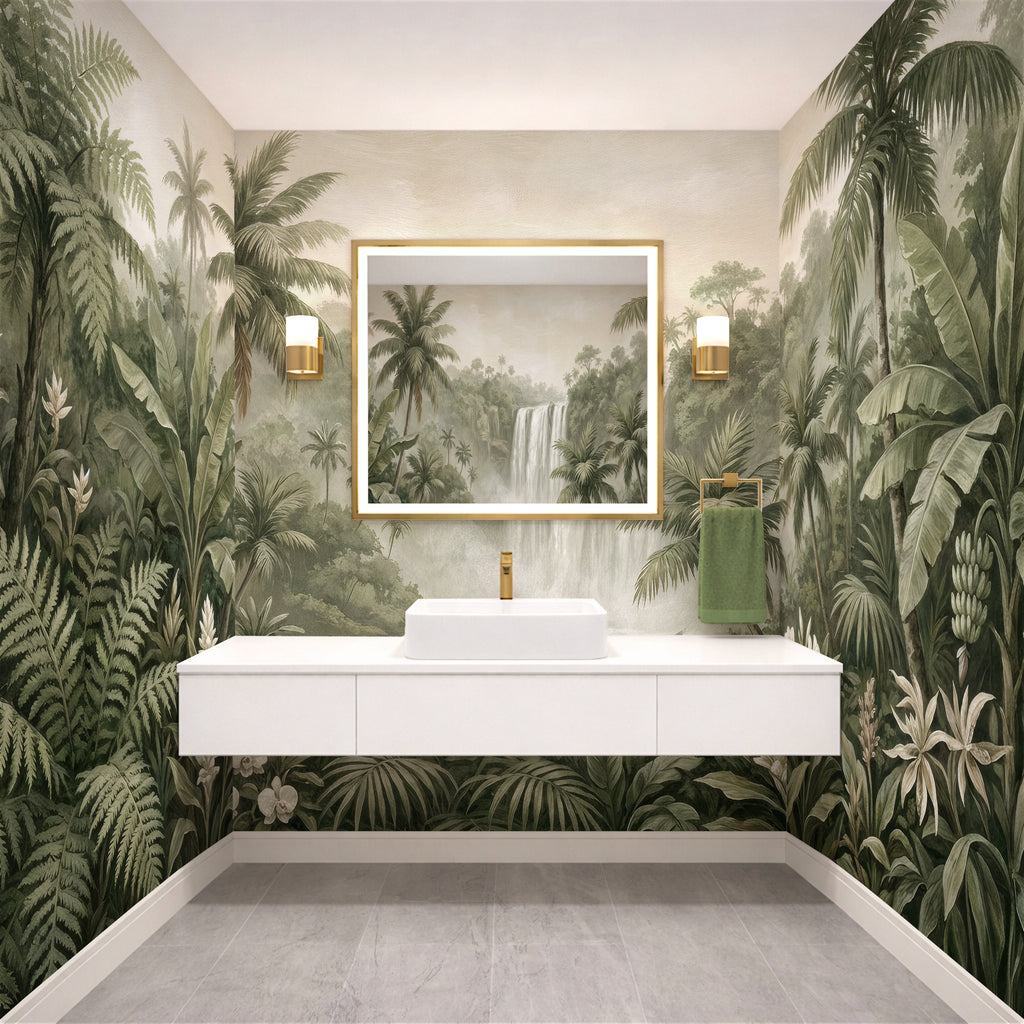 Tropical Waterfall - Coastal & Nature Luxury Wallpaper Mural