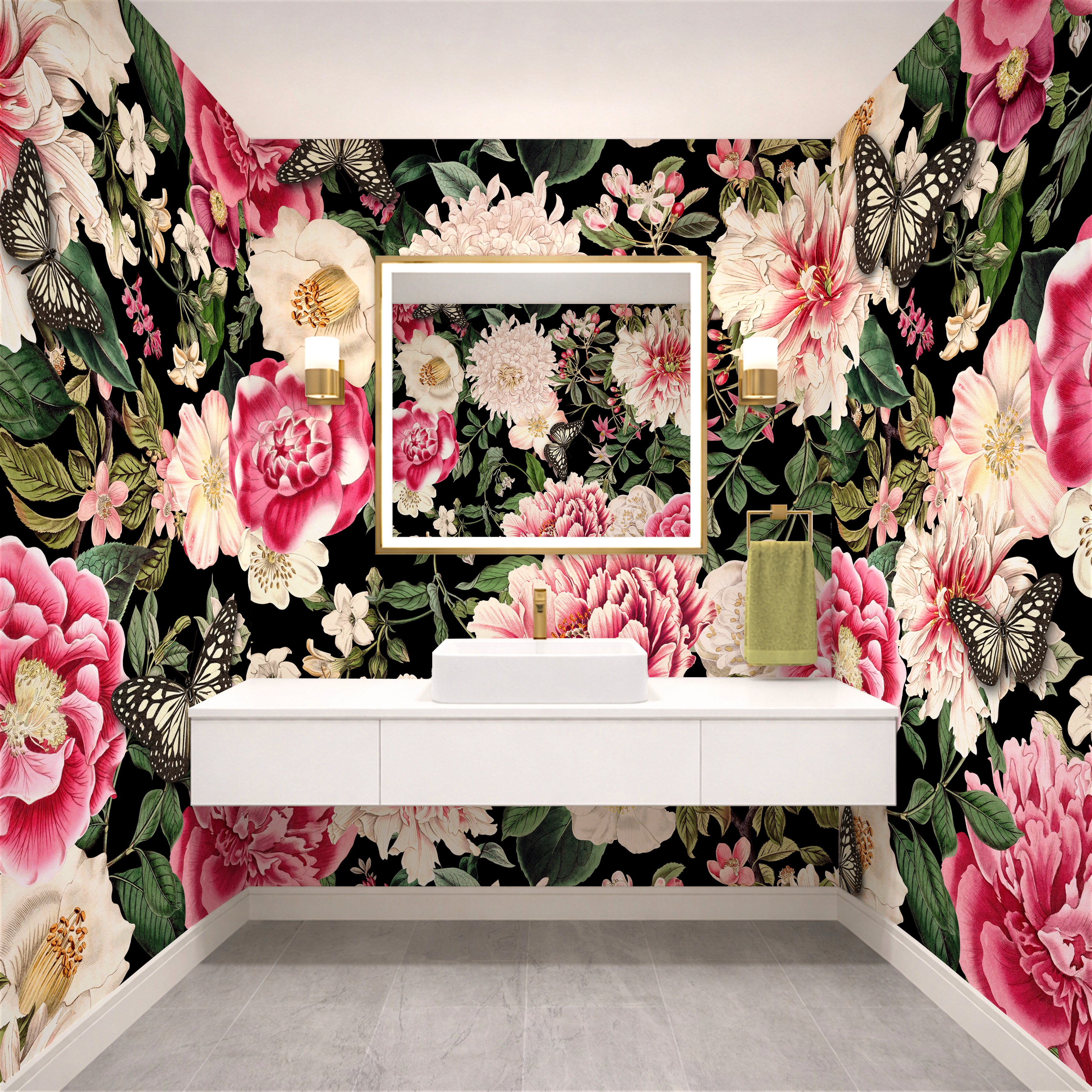 Butterfly Garden  —  Bold Florals Luxury Wallpaper