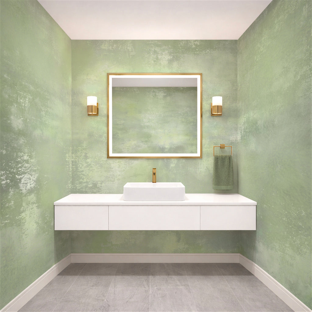 Spring Green Plaster - Luxe Textures Luxury Wallpaper Mural