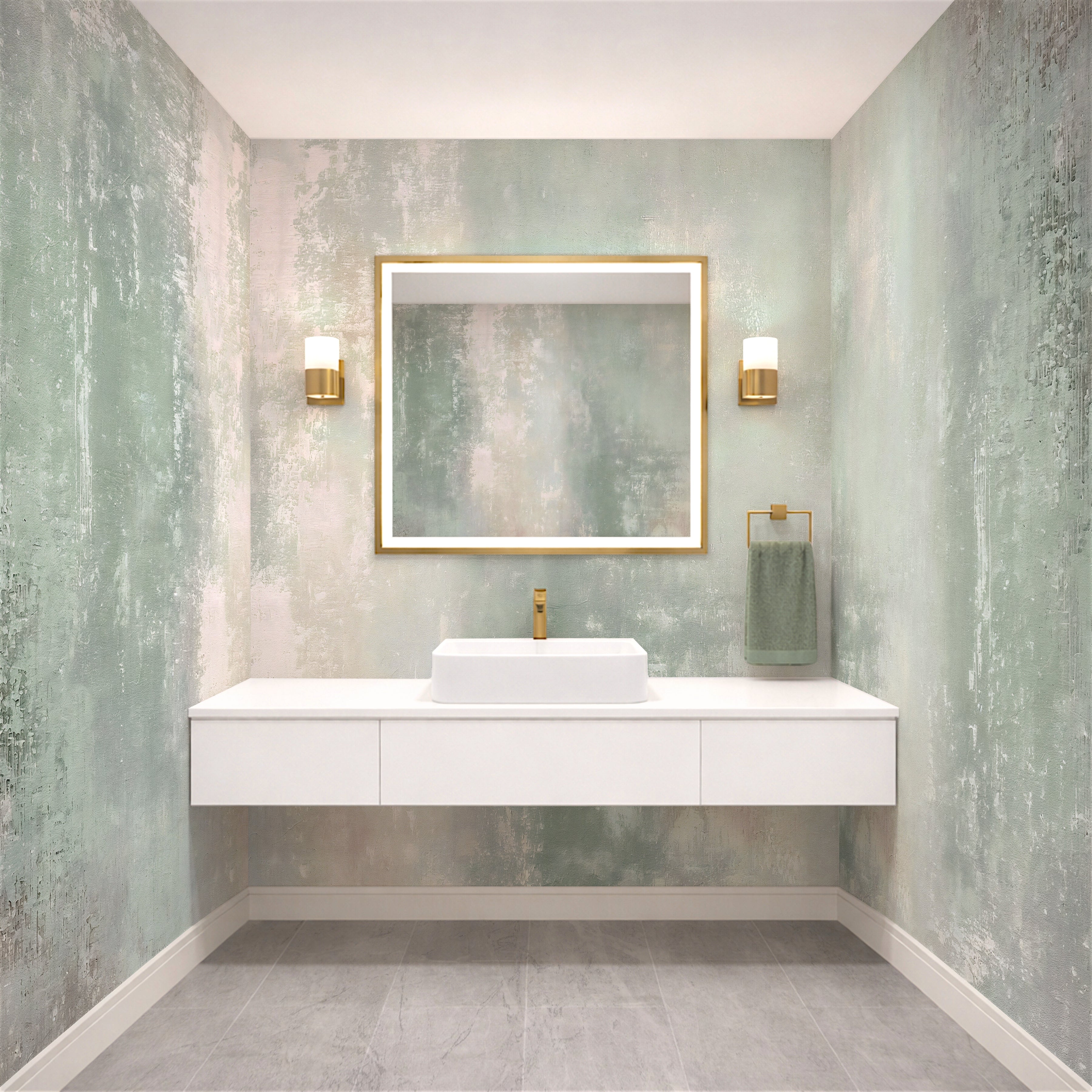 Sage Plaster - Luxe Textures Luxury Wallpaper Mural