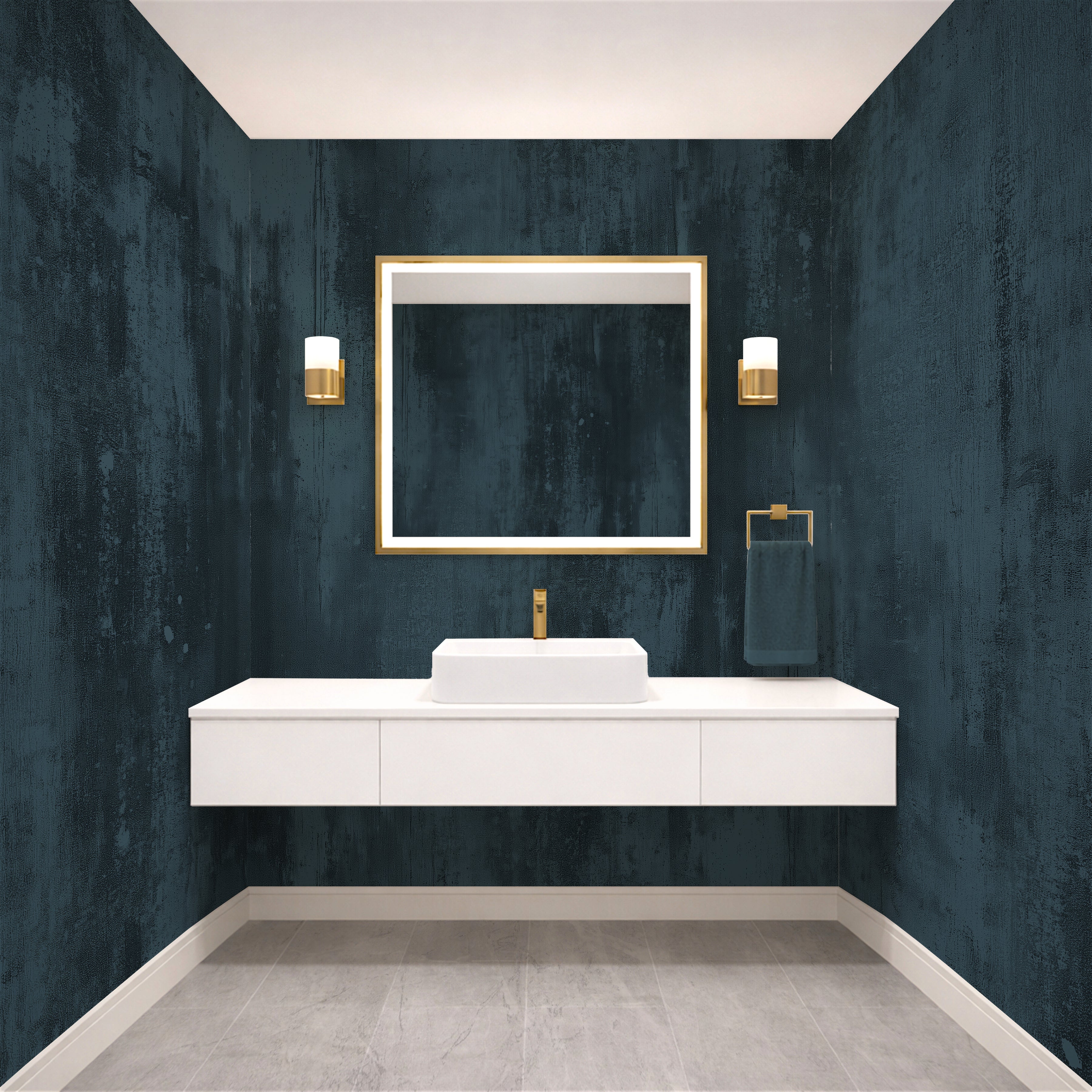Venetian Blue - Luxe Textures Luxury Wallpaper Mural