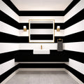 Black & White Horizontal Stripes — Classic Stripes Luxury Wallpaper Mural