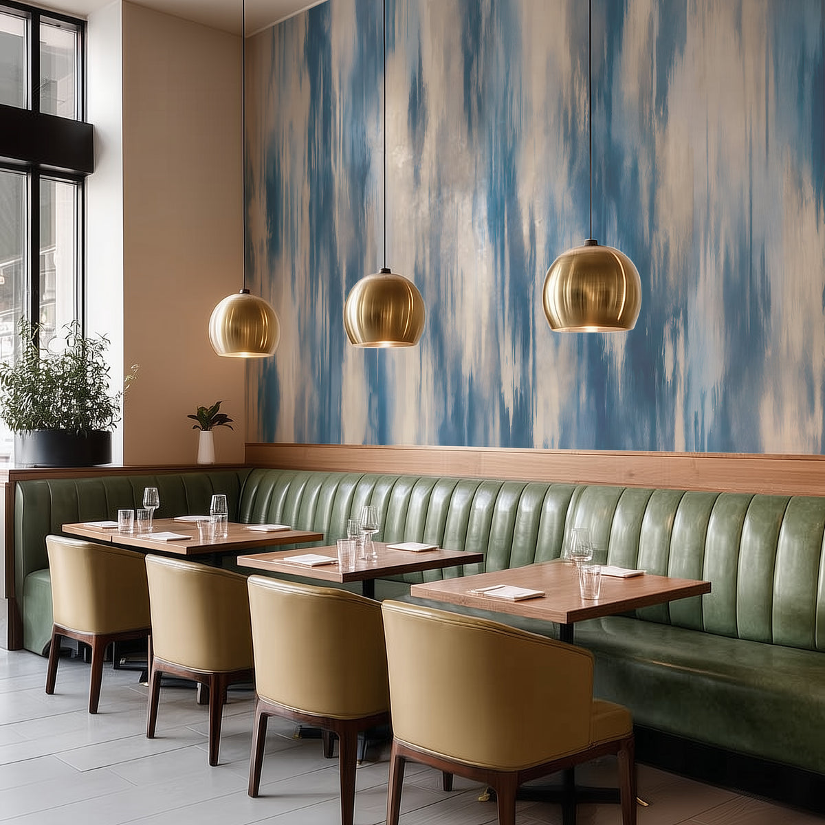 Soft Washed Ikat - Abstract Luxury Wallpaper Murals