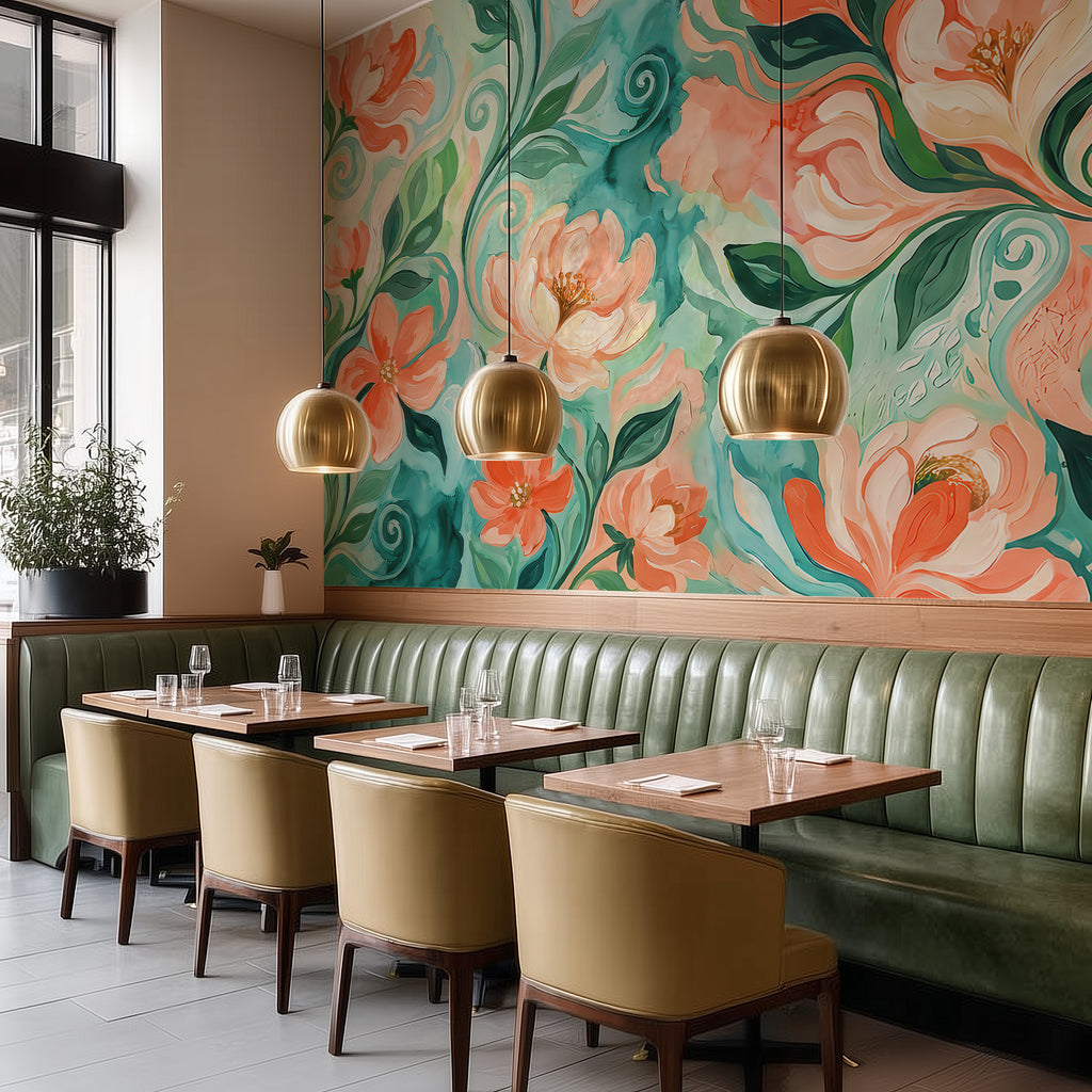 Coral Waltz —  Bold Florals Luxury Wallpaper