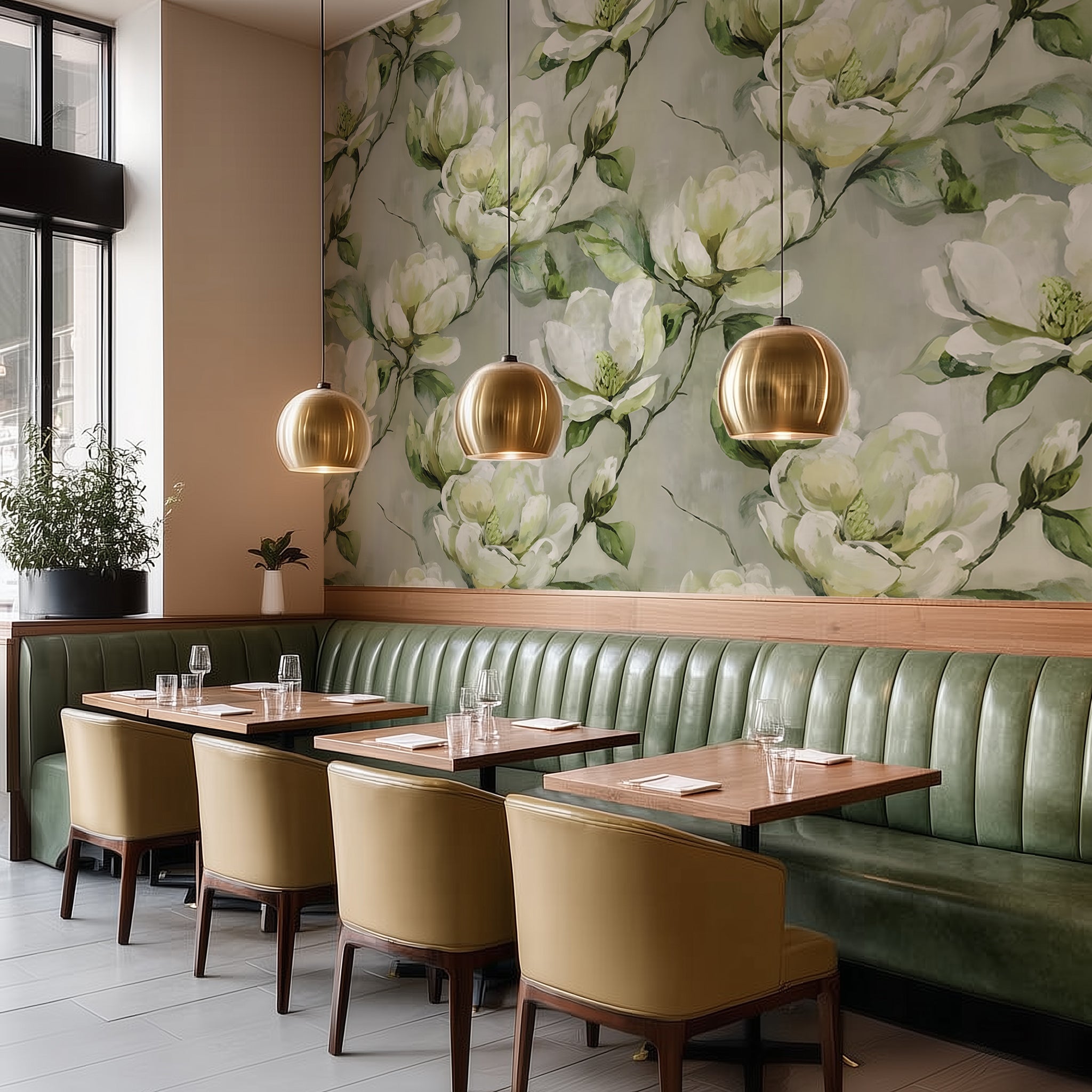 Magnolia Bloom —  Bold Florals Luxury Wallpaper