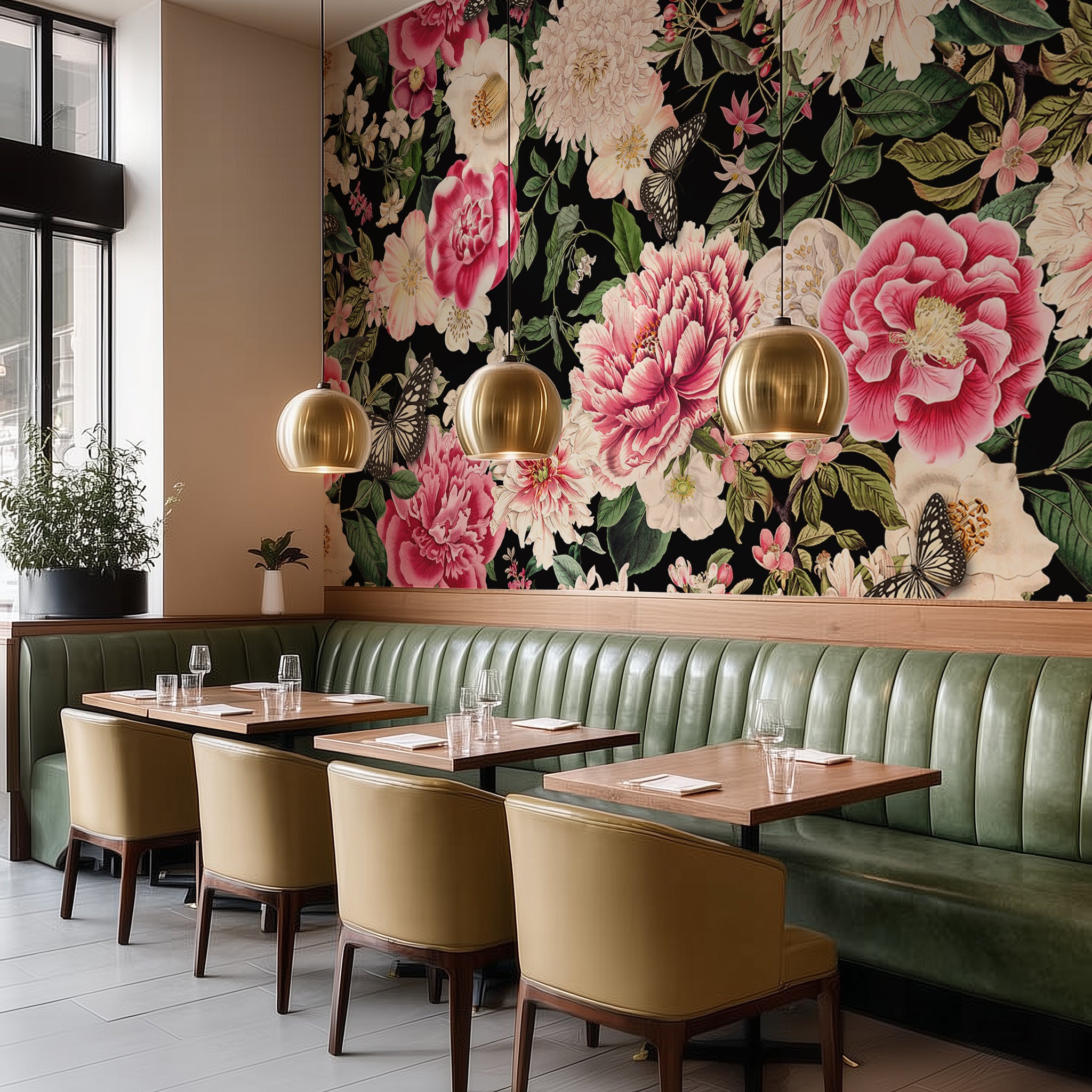 Butterfly Garden  —  Bold Florals Luxury Wallpaper