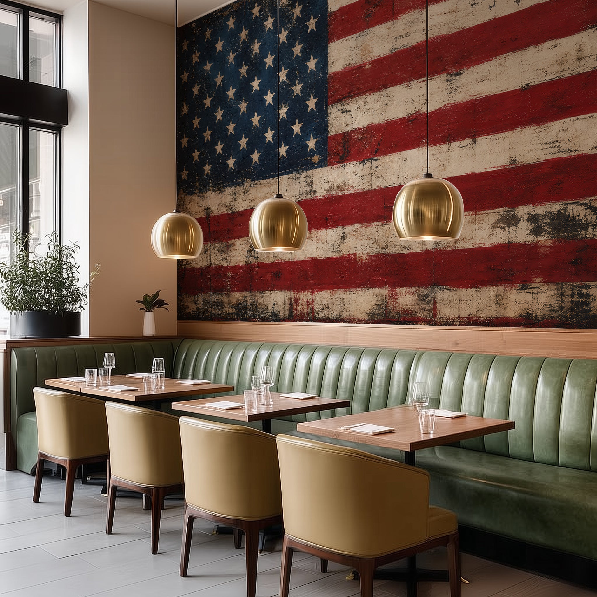 Old Glory — Rustic Farmhouse Luxury Wallpaper Mural