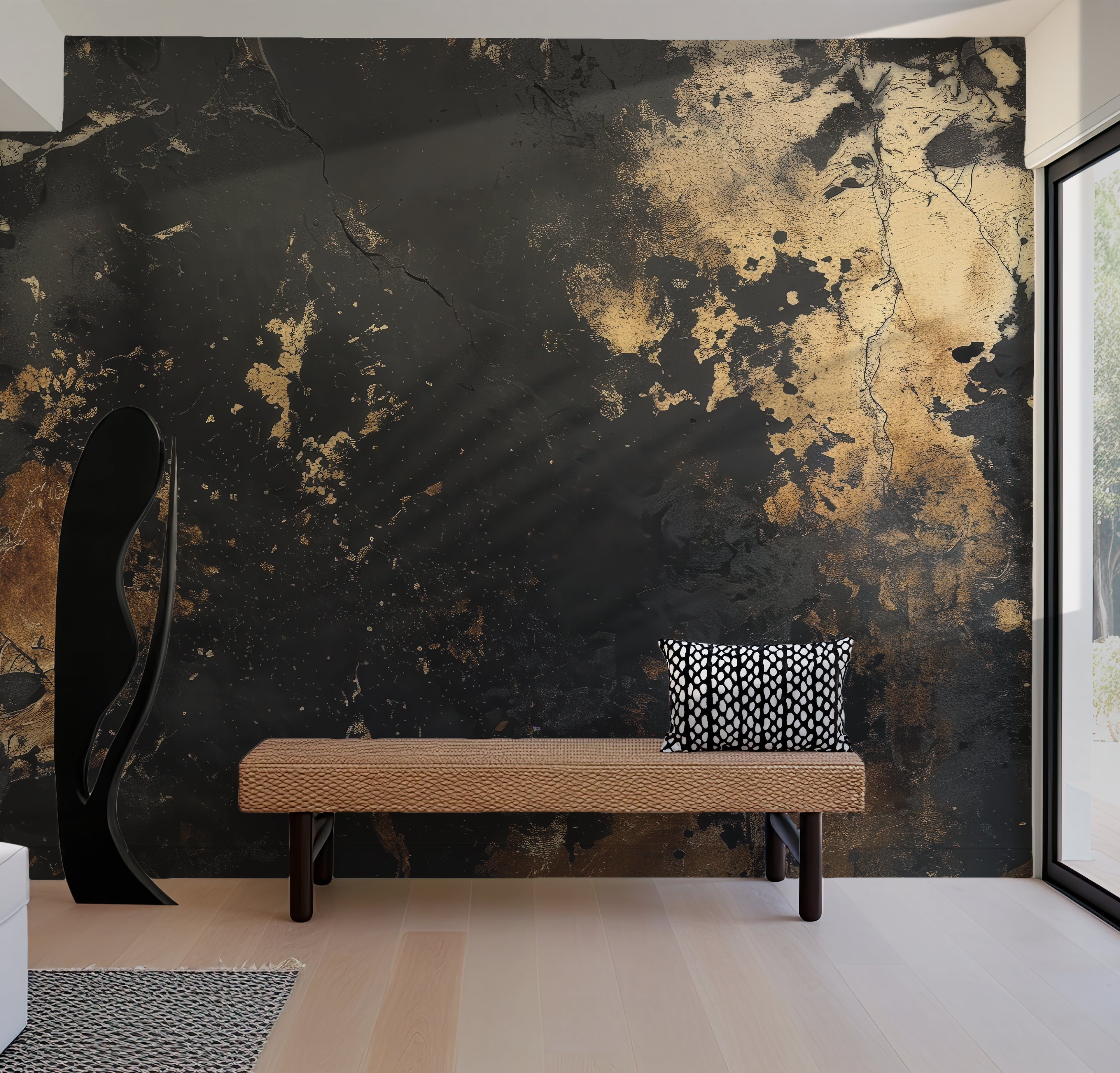 Burnished Void —  Luxe Textures Luxury Wallpaper